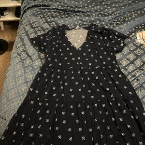 Elegant Navy Floral Dress